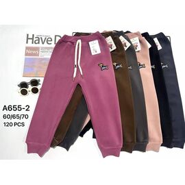 Штани дитячі спортивні зимові на дівчинку A655-2 mix р.4-7 "JEANS KIDS" недорого оптом від прямого постачальника
