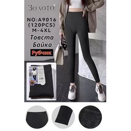 Фотография Лосины женские тёплые A9016 black р.M-4XL "JEANS KIDS" недорого оптом от прямого поставщика