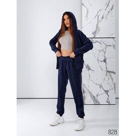 Фотография Костюм спортивный женский 828 navy р.44-58 "DORA" недорого оптом от прямого поставщика