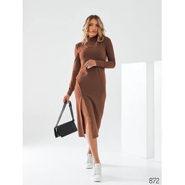 Фотография Платье женское 872 brown р.38-52 "DORA" недорого оптом от прямого поставщика