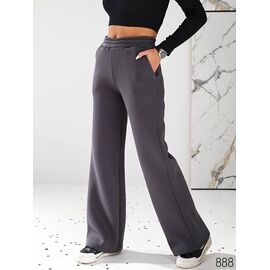 Фотография Штаны спортивные женские тёплые 888 grey р.40-54 "DORA" недорого оптом от прямого поставщика