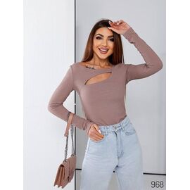 Фотография Свитер женский 968 beige р.42-48 "DORA" недорого оптом от прямого поставщика