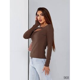 Фотография Свитер женский 968 d.brown р.42-48 "DORA" недорого оптом от прямого поставщика