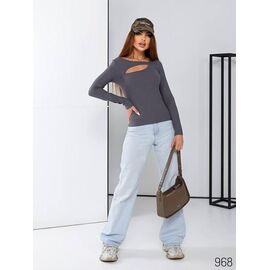 Фотография Свитер женский 968 grey р.42-48 "DORA" недорого оптом от прямого поставщика