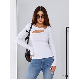 Фотография Свитер женский 968 white р.42-48 "DORA" недорого оптом от прямого поставщика