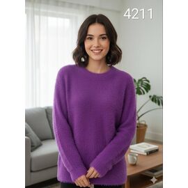Фотография Свитер женский 4211 purple р.one size "Met&March" недорого оптом от прямого поставщика