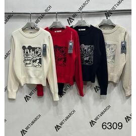 Фотография Свитер женский 6309 red р.one size "Met&March" недорого оптом от прямого поставщика