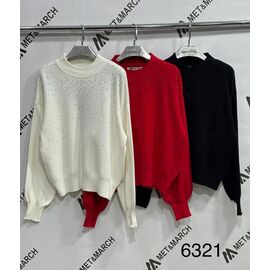 Фотография Свитер женский 6321 red р.one size "Met&March" недорого оптом от прямого поставщика
