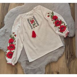 Вишиванка дитяча на дівчинку LM167 white р.116-146 "Limerense" недорого оптом від прямого постачальника