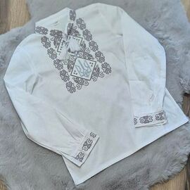 Вишиванка дитяча на хлопчика LM172 white р.152-176 "Limerense" недорого оптом від прямого постачальника