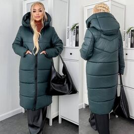 Куртка жіноча зимова 1099 green р.50-60 "Seven Zikina" недорого оптом від прямого постачальника