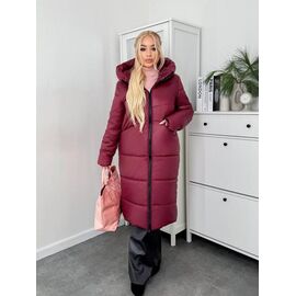 Куртка жіноча зимова 1099 wine р.50-60 "Seven Zikina" недорого оптом від прямого постачальника