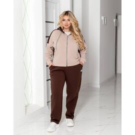 Фотография Костюм спортивный женский 1349 brown р.50-60 "Seven Zikina" недорого оптом от прямого поставщика