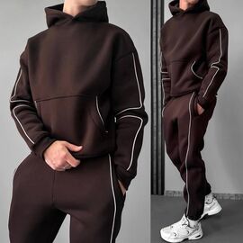 Фотография Костюм спортивный мужской 1353 brown р.46-60 "Seven Zikina" недорого оптом от прямого поставщика