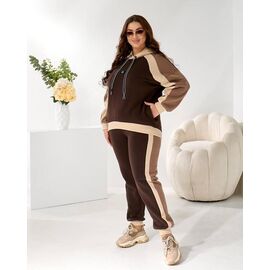 Фотография Костюм спортивный женский 946 brown р.48-62 "Seven Zikina" недорого оптом от прямого поставщика