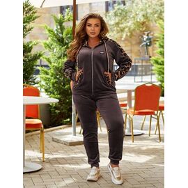 Фотография Костюм спортивный женский тёплый 962 brown р.48-62 "Seven Zikina" недорого оптом от прямого поставщика