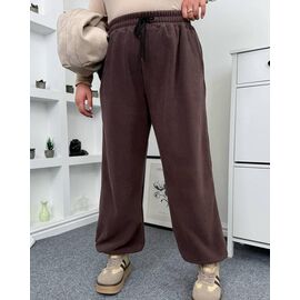 Фотография Штаны спортивные женские тёплые 1152 brown р.42-58 "FEMZONE" недорого оптом от прямого поставщика