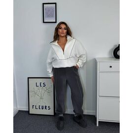 Фотография Костюм спортивный женский 1160 grey р.42-58 "FEMZONE" недорого оптом от прямого поставщика