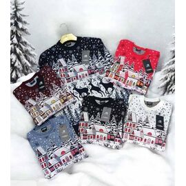 Светр чоловічий VS1662 white р.M-XL "Vip Stendo" недорого оптом від прямого постачальника