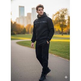 Костюм спортивний чоловічий VS1682 black р.3XL-5XL "Vip Stendo" недорого оптом від прямого постачальника