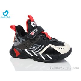 Фотография Кроссовки детские модные зима 39362-1 чорний осінь-зима (8 пар р.31-36) "Comfort-baby" недорого оптом от прямого поставщика