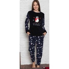 Фотография Пижама тёплая женская 20277 navy р.S-XL "DONELLA" недорого оптом от прямого поставщика