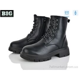 Фотография Ботинки женские стильные зима M0014 black (8 пар р.36-41) "BIG" недорого оптом от прямого поставщика