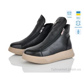 Черевики жіночі стильні Зима 027 чорний к. (6 пар р.36-40) "Мрія" недорого оптом від прямого постачальника