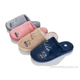 Фотография Тапки женские для дома Весна/осень 079-2 mix (12 пар р.36-41) "KANGFU" недорого оптом от прямого поставщика