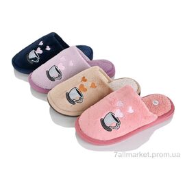 Фотография Тапки женские для дома Весна/осень 079-3 mix (12 пар р.36-41) "KANGFU" недорого оптом от прямого поставщика