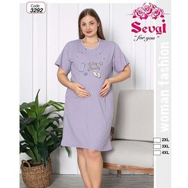 Нічня жіноча 3292 lilac р.2XL-4XL "DONELLA" недорого оптом від прямого постачальника
