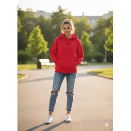 Фотография Худи женское N0034 red р.50 "Newe" недорого оптом от прямого поставщика