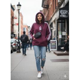 Фотография Худи женское N104 wine р.40-48 "Newe" недорого оптом от прямого поставщика