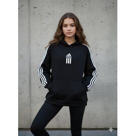 Фотография Худи женское N104-1 black р.one size "Newe" недорого оптом от прямого поставщика