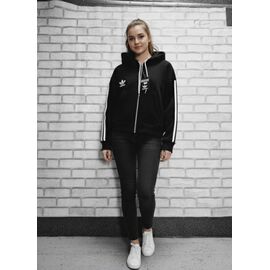 Фотография Кофта спортивная женская тёплая N1402 black р.44-46 "Newe" недорого оптом от прямого поставщика