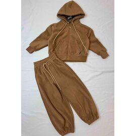 Фотография Костюм детский спортивный тёплый на девочку B1882-2 camel р.134-164 "Bright Harmony" недорого оптом от прямого поставщика