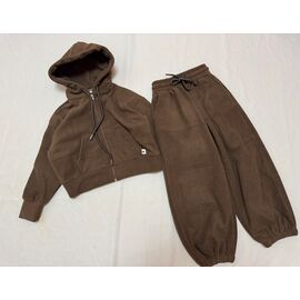 Костюм дитячий спортивний теплий на дівчинку B1885 brown р.134-164 "Bright Harmony" недорого оптом від прямого постачальника