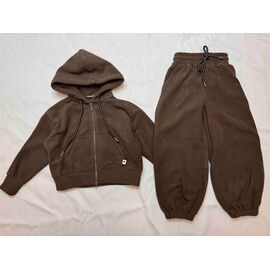 Костюм дитячий спортивний теплий на дівчинку B1885-0 brown р.134-164 "Bright Harmony" недорого оптом від прямого постачальника