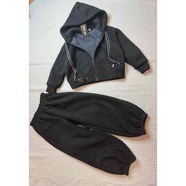 Фотография Костюм детский спортивный тёплый на девочку B3855 black р.134-146 "Bright Harmony" недорого оптом от прямого поставщика