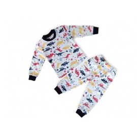 Фотография Пижама детская тёплая на мальчика 14450 white-navy р.1-4 "MALIBU" недорого оптом от прямого поставщика