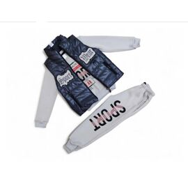 Костюм дитячий спортивний теплий на хлопчика 2520 grey р.6-10 "MALIBU" недорого оптом від прямого постачальника