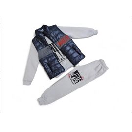 Костюм дитячий спортивний теплий на хлопчика 2520-1 grey р.6-10 "MALIBU" недорого оптом від прямого постачальника