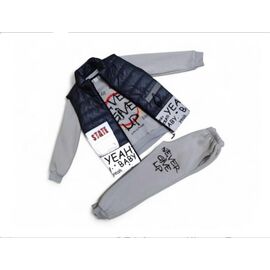 Костюм дитячий спортивний теплий на хлопчика 2520-2 grey р.6-10 "MALIBU" недорого оптом від прямого постачальника