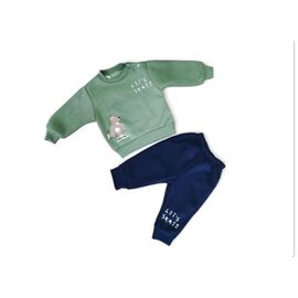 Фотография Костюм детский спортивный тёплый на мальчика 3425 green р.0.9-2 "MALIBU" недорого оптом от прямого поставщика