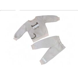 Фотография Костюм детский спортивный тёплый на девочку 3451 beige р.2-5 "MALIBU" недорого оптом от прямого поставщика