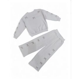 Фотография Костюм детский спортивный тёплый на девочку 4111 l.beige р.7-10 "MALIBU" недорого оптом от прямого поставщика