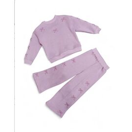 Фотография Костюм детский спортивный тёплый на девочку 4111 pink р.7-10 "MALIBU" недорого оптом от прямого поставщика