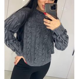 Светр жіночий LR832 d.grey р.46-48 "Lora" недорого оптом від прямого постачальника