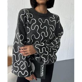 Светр жіночий LR833 d.grey р.one size "Lora" недорого оптом від прямого постачальника