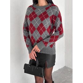 Светр жіночий LR841 grey р.one size "Lora" недорого оптом від прямого постачальника